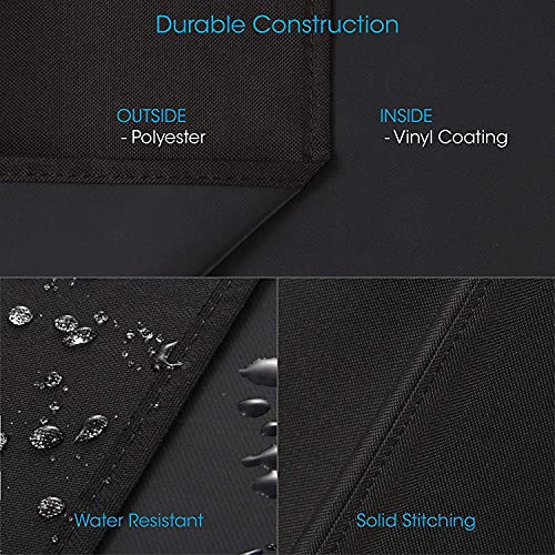 Unicook Offset Smoker Cover 60 Inch, Outdoor Heavy Duty Waterproof Charcoal Grill Cover, Fade and UV Resistant Smokestack BBQ Cover, Compatible for Brinkmann, Char-Broil, Royal Gourmet and More, Black