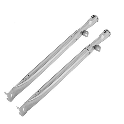 BBQration Replacement Kit for Dyna-Glo DGF350CSP DGF350CSP-D, 2-Pack Porcelain Steel Heat Plate Heat Tent and 2-Pack Stainless Steel Burner Replacement Parts for Dyna-Glo Grill DGF350CSP
