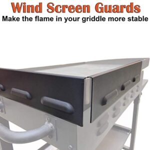 EasiBBQ 5015 Wind Screen for Blackstone 36" Griddle and Other Griddle, Wind Guard, Black