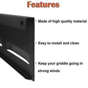 EasiBBQ 5015 Wind Screen for Blackstone 36" Griddle and Other Griddle, Wind Guard, Black