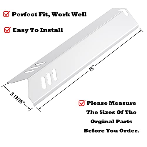 SUONA Grill Heat Shield Replacement Part for Backyard GBC1460W GBC1461W BY13-101-001-12/13 BY15-101-001-02 BY16-101-003-01 Dyna-Glo DGF510SBP DGB515SDP-D DGF600SSP DGB610SSP Uniflame GBC1059WB 5 Pack