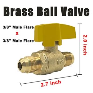 12 Feet High Pressure Braided Propane Hose Extension with Conversion Coupling 3/8" Flare to 1/2" Female NPT, 1/4" Male NPT, 1/8" NPT Male,3/8" Male NPT, 3/8" Male Flare for BBQ Grill, Fire Pit, Heater