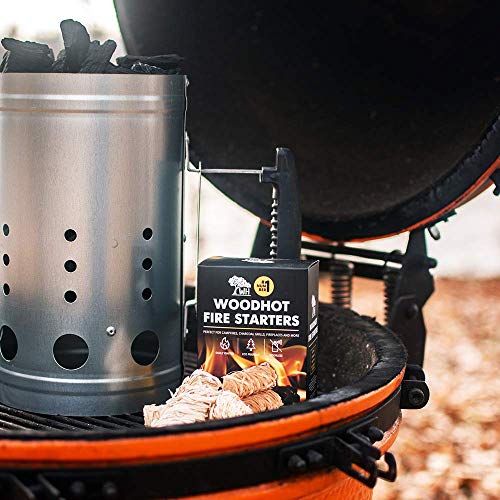 WH Woodhot Quick Ignite Natural Yeti Fire Starter Pack of 12 with 12 Minutes Burning Time for Fireplace Campfires Grill Charcoal BBQ Pizza Oven