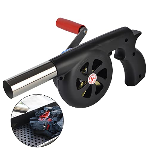 Wailicop Hand Crank Blowers BBQ Manual Fan Air Blower Outdoor Cooking Barbecue Fire Bellows for Picnic Camping Stove Accessories