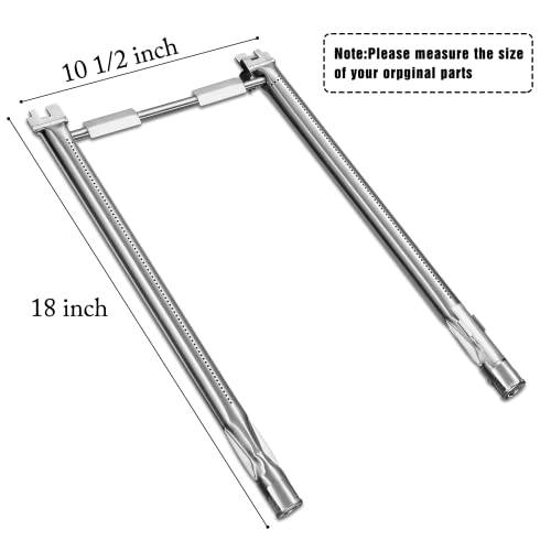 Petrirufun 69785 Grill Burner for Weber Spirit I & II 200 Series, Grill Replacement Parts for Spirit E210 E220 Spirit S210 S220 Gas Grills with Up Front Control Tube, Stainless Steel