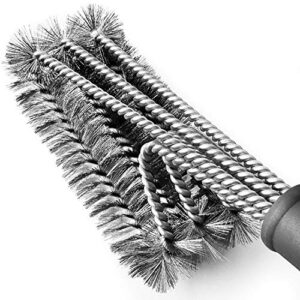 bbq grill brush stainless steel 18″ barbecue cleaning brush w/wire bristles & soft comfortable handle – perfect cleaner & scraper for grill cooking grates