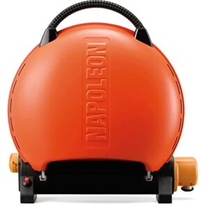 napoleon travelq tq2225po portable gas grill, 225 sq. in, orange