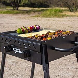 Country Smokers CSGDL0370 Horizon Series, Plains 2-Burner Portable Gas Griddle, Black