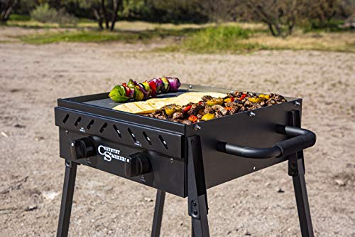 Country Smokers CSGDL0370 Horizon Series, Plains 2-Burner Portable Gas Griddle, Black