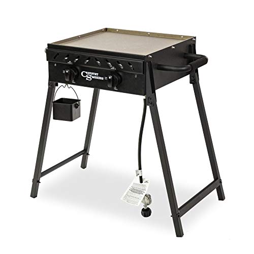 Country Smokers CSGDL0370 Horizon Series, Plains 2-Burner Portable Gas Griddle, Black