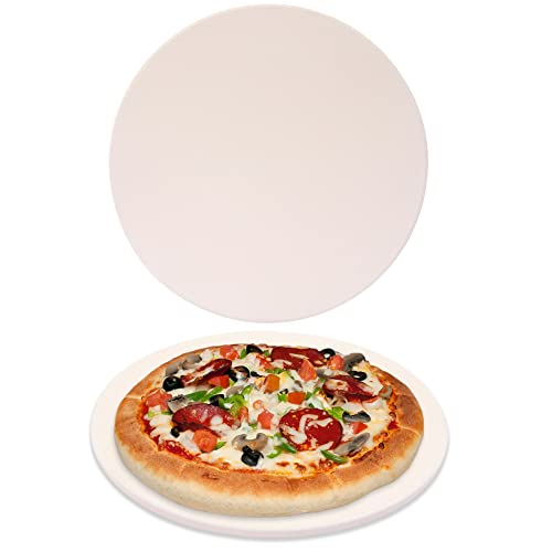 Waykea 9” Round Pizza Stone for Toaster Oven | Cordierite Grilling Stone Bread Baking Stone for Grill, Oven