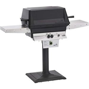 pgs t-series t40 commercial cast aluminum propane gas grill with timer on bolt-down patio post