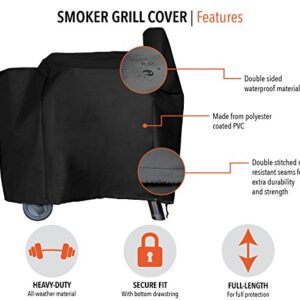 BBQ Butler Full Length Grill Cover - Fits Traeger 22 Series and Lil' Tex - Smoker Cover - Black