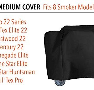 BBQ Butler Full Length Grill Cover - Fits Traeger 22 Series and Lil' Tex - Smoker Cover - Black