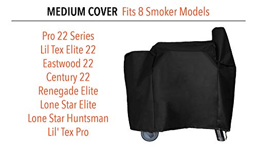 BBQ Butler Full Length Grill Cover - Fits Traeger 22 Series and Lil' Tex - Smoker Cover - Black