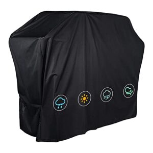 grill cover 52 inch, mutsitaz waterproof and fade resistant bbq cover, compatible for weber, char broil, nexgrill grills, etc, black