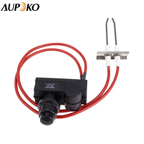 Aupoko Double Ignition Kit Electronic Igniter, Propane Gas Grill Igniters with Double Ignition Electrode, 450 mm High Spark Plug Wire, Fits for Gas Fireplace & Oven & Heater & Kitchen lgniter