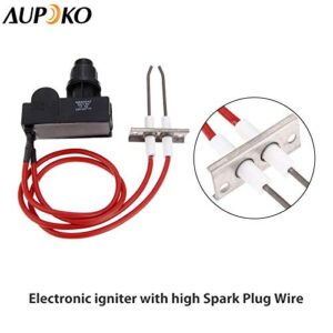 Aupoko Double Ignition Kit Electronic Igniter, Propane Gas Grill Igniters with Double Ignition Electrode, 450 mm High Spark Plug Wire, Fits for Gas Fireplace & Oven & Heater & Kitchen lgniter