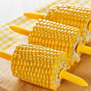 Onwon 20 Pieces Corn Holders Stainless Steel Corn On The Cob Skewers Twin Prong Cooking Fork for BBQ Barbecue Camping Picnic Home Outdoor (Size:8.5 Cm)