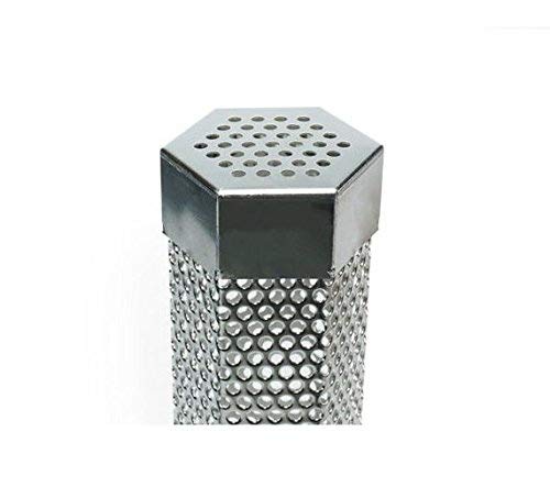 12" Stainless Steel Smoker Tube Smoker Box Hot or Cold Smoking Use Wood Pellets or Wood Chips for up to 5 hours of smoke flavor infusion