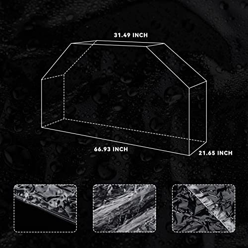 60 Inch Clear BBQ Grill Cover Plastic Heavy Duty Waterproof Outdoor Furniture Cover Gas Grill Covers UV Resistant for Charbroil Grills and More