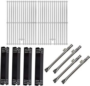safbbcue replacement stainless steel cooking grid, pipe burner and porcelain steel heat plates replacement kit for home depot nexgrill 720-0888, 720-0830h, 720-0830d gas grill models