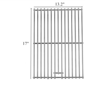 SafBbcue Replacement Stainless Steel Cooking Grid, Pipe Burner and Porcelain Steel Heat Plates Replacement Kit for Home Depot Nexgrill 720-0888, 720-0830H, 720-0830D Gas Grill Models