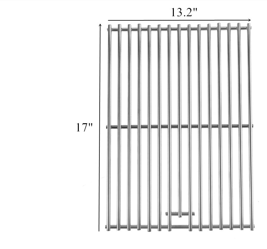 SafBbcue Replacement Stainless Steel Cooking Grid, Pipe Burner and Porcelain Steel Heat Plates Replacement Kit for Home Depot Nexgrill 720-0888, 720-0830H, 720-0830D Gas Grill Models