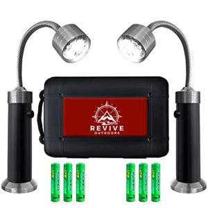revive outdoors bbq grill light with led lights & magnetic base – accessory for outdoor cooking on grill, smoker, or griddle & grilling gift for men