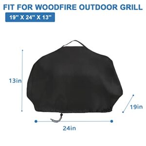 Rilime Grill Cover,Premium Outdoor BBQ Grill Cover for Ninja Woodfire Outdoor Grill,Compatible Woodfire Grills (OG700 Series),19'' X 24'' X 13''