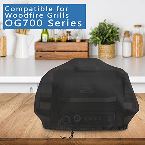 Rilime Grill Cover,Premium Outdoor BBQ Grill Cover for Ninja Woodfire Outdoor Grill,Compatible Woodfire Grills (OG700 Series),19'' X 24'' X 13''