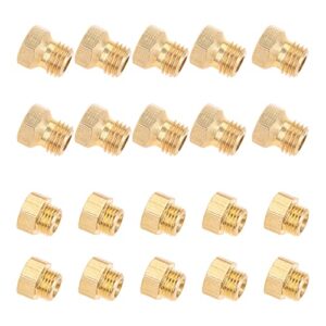 hz-monstar replacement for propane lpg gas pipe water heater diy burner parts, brass jet nozzles m5x0.5mm/0.68mm (10pcs) and m6x0.75mm/0.5mm (10pcs)