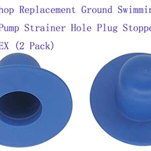Qissiq Parts Shop Replacement Ground Swimming Pool Filter Pump Strainer Hole Plug Stopper for INTEX (2 Pack)
