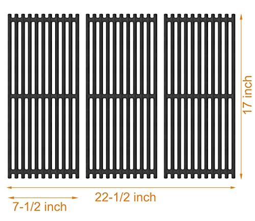 Blackhoso Grill Grates Replacement Parts for CharBroil Tru-Infrared 463243016 463367016 466242516 466242515 463342620, Cast Iron Infrared Grill Grates for Charbroil 2 3 4 5 6 Burner Gas Grills