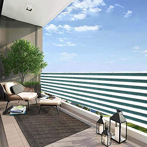 LXLIGHTS Balcony Protection Privacy Screens, HDPE Windproof Anti-UV Height 0.75m/0.9m Screen Fence with Cable Ties, Weatherproof Sun Shade Cover for Outdoor Garden Terrace, 29 Sizes