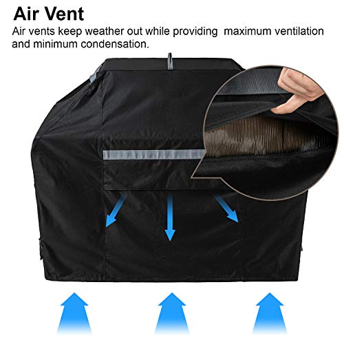 Outdoor Grill Cover Waterproof 58 inch All Weather Gas Grill Covers 600D BBQ Cover Windproof Heavy Duty 3 Burner Premium Gas Grill Cover for Weber, Nexgrill, Charbroil, Jenn Air,Brinkmann etc.