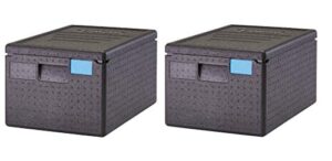 cambro, black epp180sw110 cam gobox top-loader food pan carrier, (pack of 2)