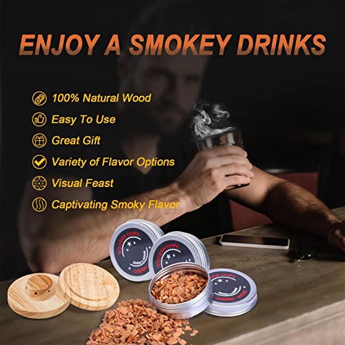 Cocktail Smoker Kit with Foghat-Old Fashioned Chimney Drink Smoker for Cocktails,Whiskey,Wine, BBQ ,Hand Crafted Premium Bartender Kit,Gift for Whiskey Lovers,Boyfriend,Husband, Dad,Men