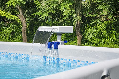 Bestway 58619 Flowclear Soothing Waterfall, Above Ground Pool Accessory with LED Lights, Multicolor