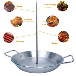 Barbecue Hack Vertical Skewers,Stainless Tacos Al Pastor Skewer Stand for Grill or Oven with 3 Spike,Removable Grilling Meat Spit for Grilling Al Pastor and Shawarma Brazilian Churrasco Chickens Kebab