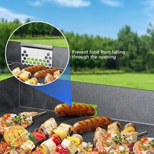 Food Fighter Mesh Screen Blocks,Stainless Steel Food Blocker From Falling into Tray,Griddle Cooking Accessories for Black Stone Grills and Other Grills (1)