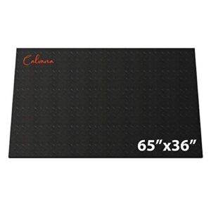 calvana 65”x36” multipurpose fire-resistant mat – large composite vinyl grill splatter mat, gym equipment mat, or garage floor oil mat – protect all surfaces from grease and oil – very easy to clean