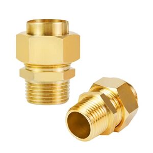 csst male npt fitting kit 1/2” brass natural gas quick connect adapter grill propane conversion connector 2 pack