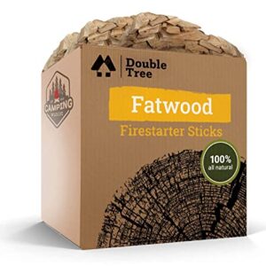 Double Tree Fatwood Fire Starter Sticks - Organic Resin Rich Premium – Fire Starter for Wood Stoves, Fireplaces, Campfires, Bonfires - Non-Toxic (10 Pounds)