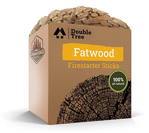 Double Tree Fatwood Fire Starter Sticks - Organic Resin Rich Premium – Fire Starter for Wood Stoves, Fireplaces, Campfires, Bonfires - Non-Toxic (10 Pounds)