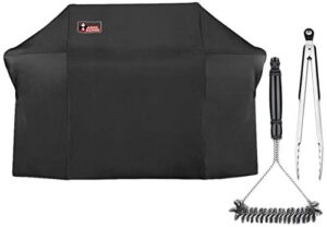 kingkong 7109 premium grill cover for weber summit 600-series gas grills including grill brush and tongs