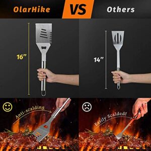 【What are Grill Essentials?】 Grill Accessories, BBQ Tools Set, 25PCS Stainless Steel Grilling Kit for Smoker, Camping, Kitchen, Barbecue Utensil Gifts for Men Women with Thermometer and Meat Injector