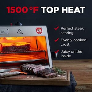 The Otto Grill Original, Infrared Steak Grill from Otto Wilde, 1500°F in 3 Minutes, Integrated Grill Drawer, 100% Stainless Steel