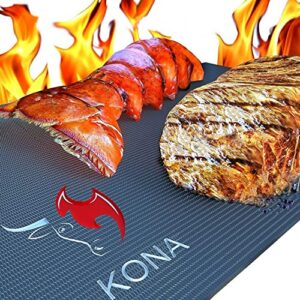 kona best bbq grill mat – heavy duty 600 degree non-stick mats (set of 2) – 7 year warranty