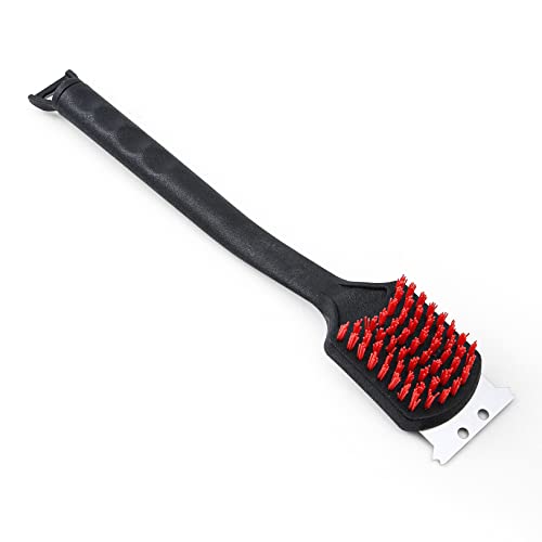 Kingsford Grill Tools 17” Cleaning Brush with Stainless Steel Scraper, Nylon Bristles, Bottle Opener, and Non-slip Rubber Handle| Classic Grill Brush for Cleaning Most Outdoor Grill Types